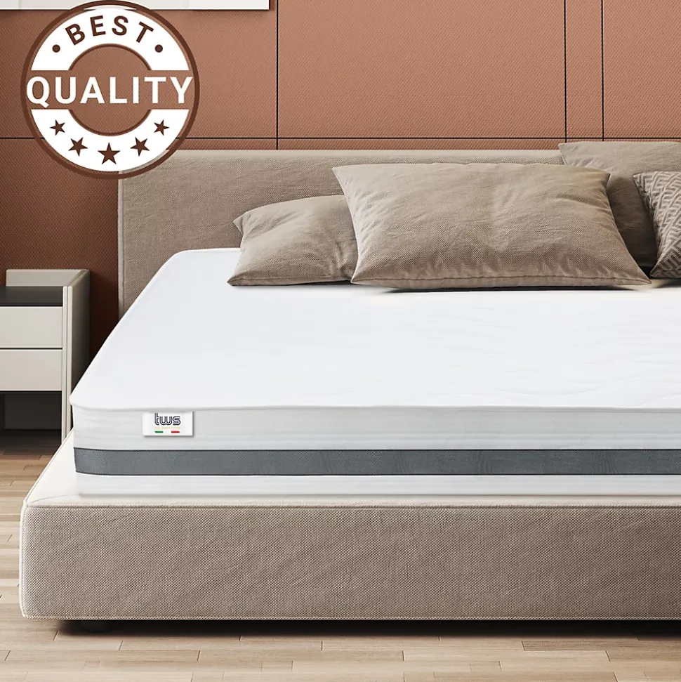The White Stone Matelas 150x195 cm en Mousse Antibactérien