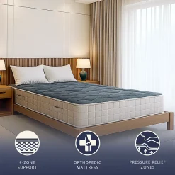 The White Stone Matelas 160x200 cm en Mousse à Mémoire, Hauteur 25 cm