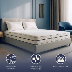 The White Stone Matelas 160x200 à Ressorts Ensachés et Mousse, 24 cm