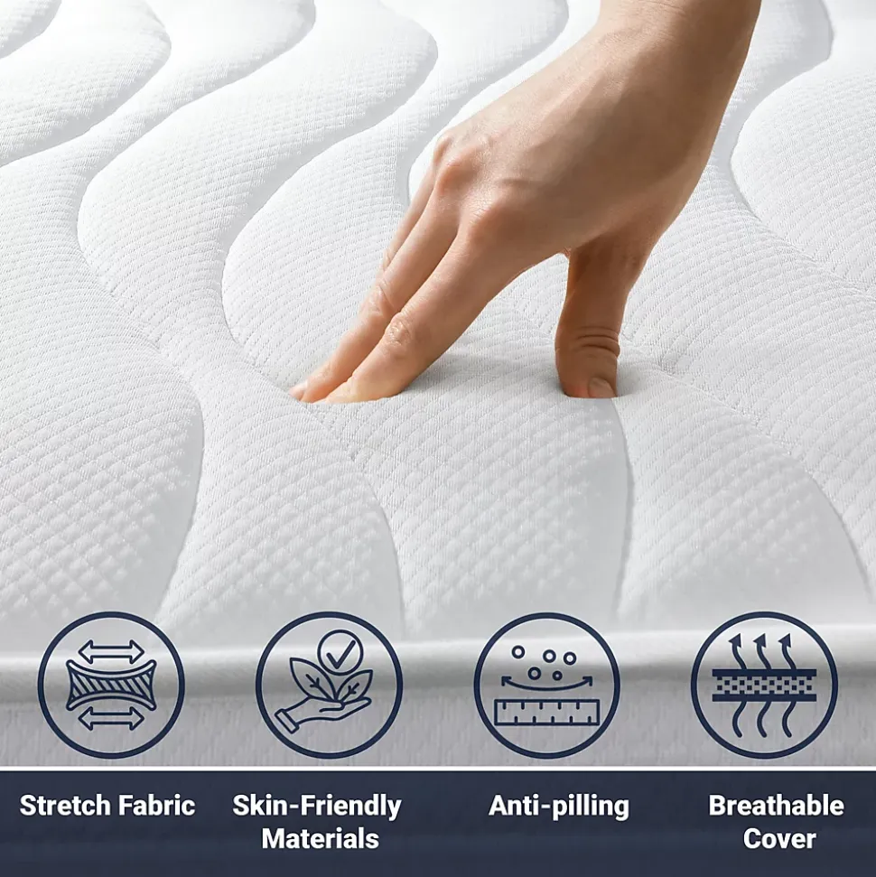 The White Stone Matelas 90x180 cm en Mousse Antibactérien