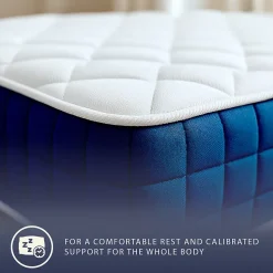 The White Stone Matelas 180x200cm, Hauteur 30 cm, avec Ressorts Ensachés et Memory Foam