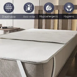 The White Stone Protège-matelas 150x190 avec 3 Alèses Amovibles