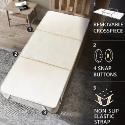 The White Stone Protège-matelas 170x200 avec 3 Alèses Amovibles