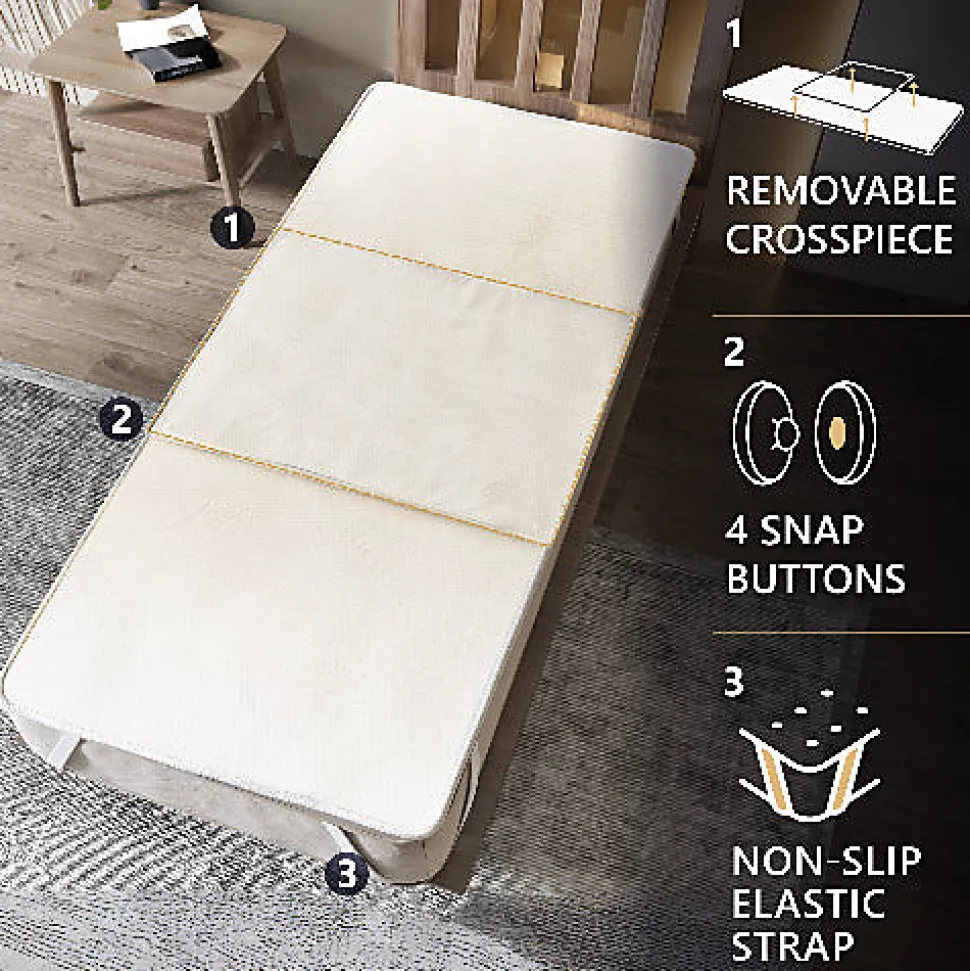 The White Stone Protège-matelas 160x190 avec 3 Alèses Amovibles