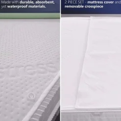 The White Stone Protège-matelas 160x190 avec 3 Alèses Amovibles