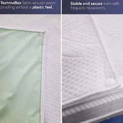 The White Stone Protège-matelas 135x190 avec 3 Alèses Amovibles