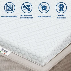 The White Stone Surmatelas en mousse à mémoire de forme 270 x 290 cm