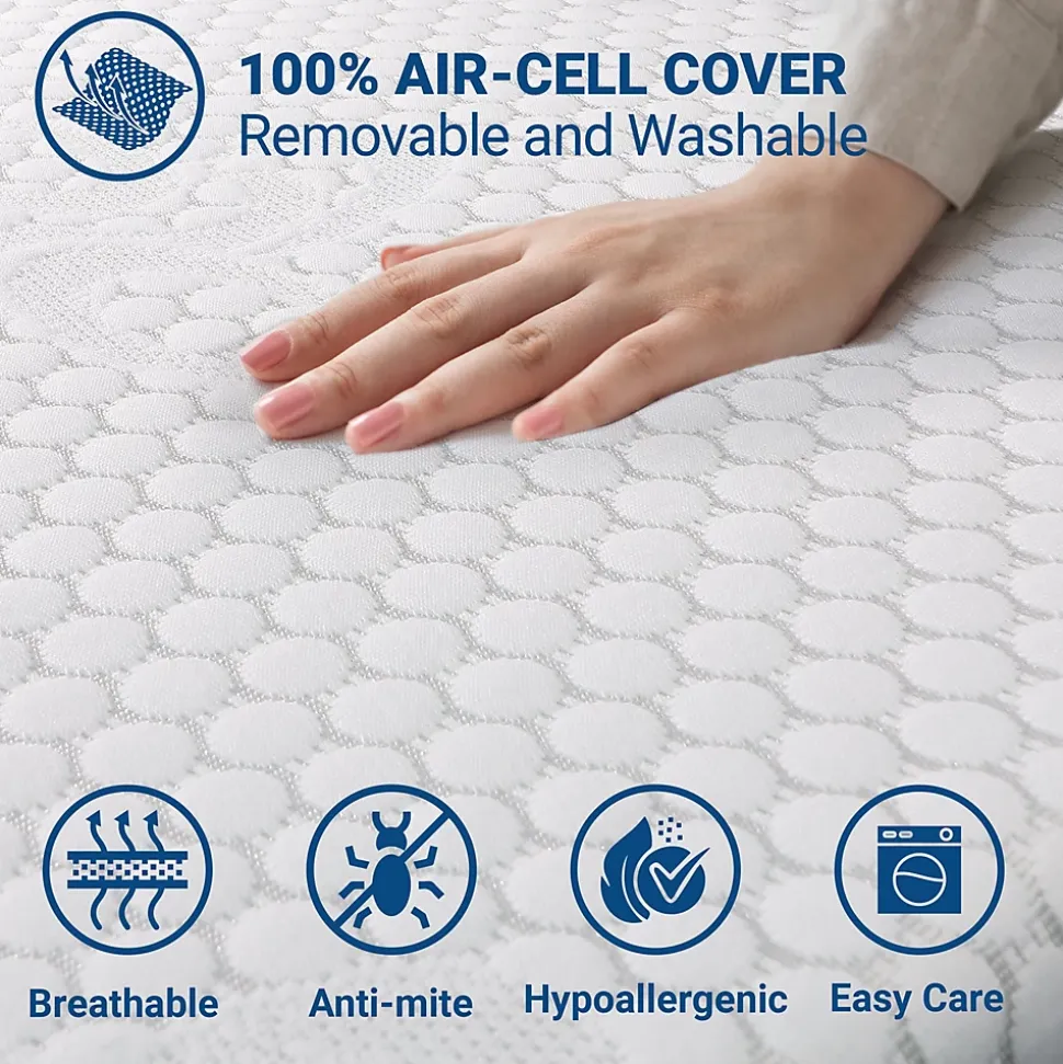 The White Stone Surmatelas en mousse à mémoire de forme 190 x 210 cm