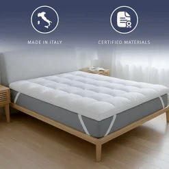 The White Stone Surmatelas 90x200 cm avec rembourrage en ouate de 1000 g/m²