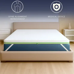 The White Stone Surmatelas 160x190 en Memory Foam Breeze à 9 Zones