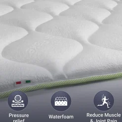 The White Stone Surmatelas Rafraîchissant avec Élastiques 160x195