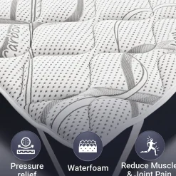 The White Stone Surmatelas 130x190 respirant hauteur 5 cm