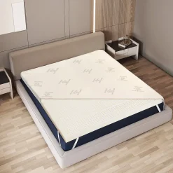 The White Stone Surmatelas 100x200 cm en Latex Naturel, Déhoussable 5 cm