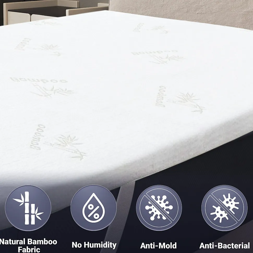 The White Stone Surmatelas 170x190 cm en Latex Naturel, Déhoussable 5 cm