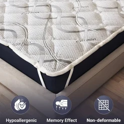 The White Stone Surmatelas 80x190 respirant hauteur 5 cm