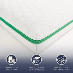 The White Stone Surmatelas 80x190 en Memory Foam Breeze à 9 Zones