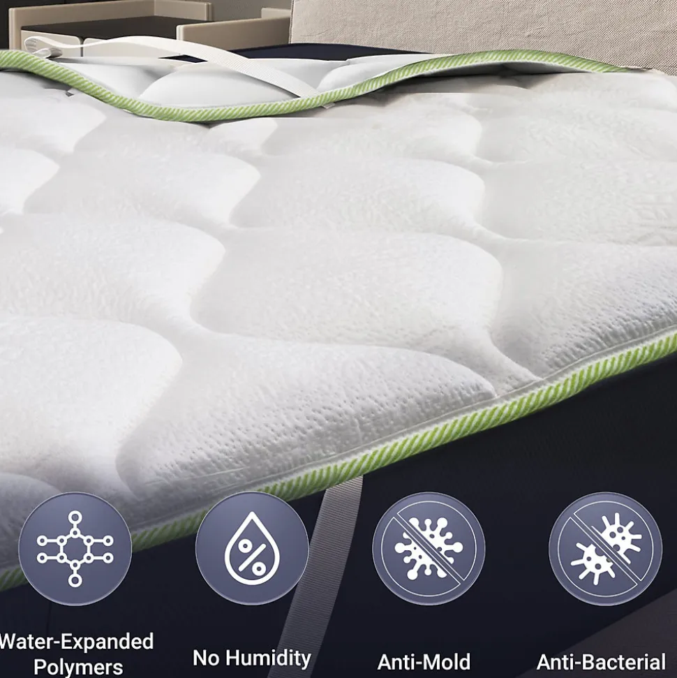 The White Stone Surmatelas Rafraîchissant avec Élastiques 150x190