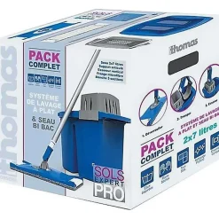 THOMAS - Kit lave sol à plat avec seau double bac