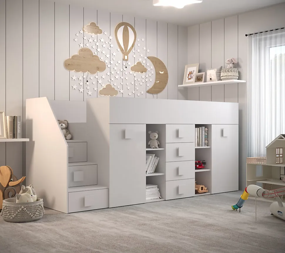 TOLEDO 3L Lit superposé 248,5/123/93 (blanc)