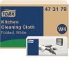 Tork Torchon pour Cuisine blanc W4, Ultra-absorbant, 4 x 75 chiffons, 473179