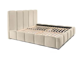 Torreon - lit coffre - 180x200 - sommier inclus - en velours - Best Mobilier