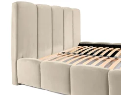 Torreon - lit coffre - 180x200 - sommier inclus - en velours - Best Mobilier