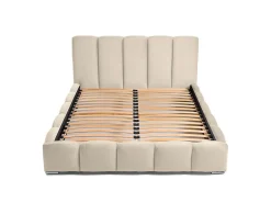 Torreon - lit coffre - 180x200 - sommier inclus - en velours - Best Mobilier