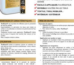 Traitement anti taches tissus ou cuir TEXGUARD 2L (+ Bouchon Pulvérisateur offert) traite 40m²