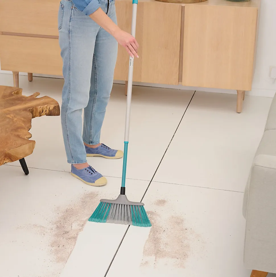 Tête de balais à poils Doux GoodHome fibres mélangées gris et bleu L.28 x l.7cm