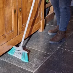 Tête de balais à poils Doux GoodHome fibres mélangées gris et bleu L.28 x l.7cm