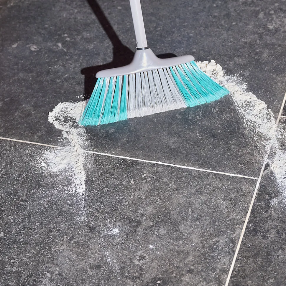 Tête de balais à poils Doux GoodHome fibres mélangées gris et bleu L.28 x l.7cm