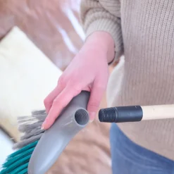 Tête de balais à poils Doux GoodHome fibres mélangées gris et bleu L.28 x l.7cm