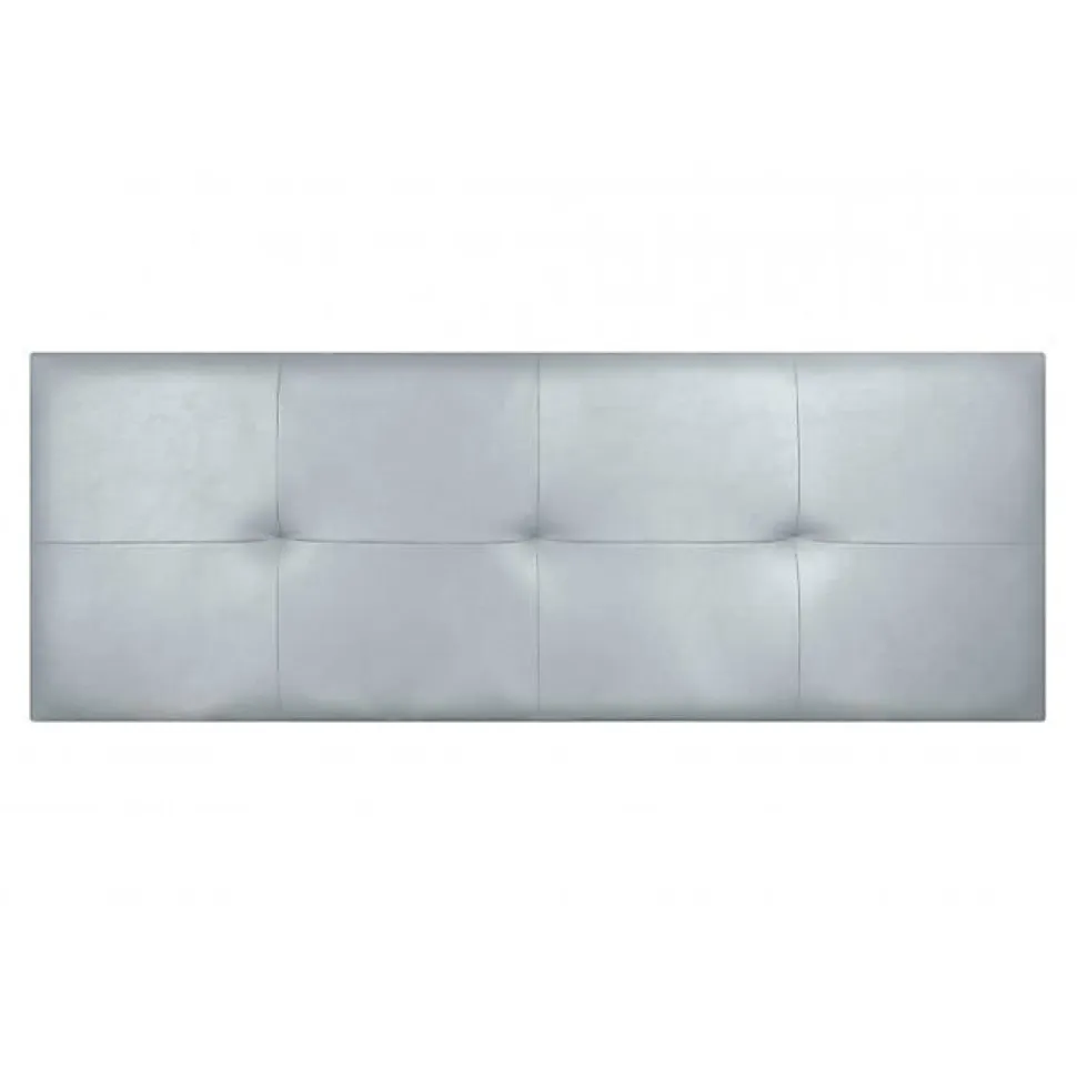 Tête de lit - Cala - Similicuir argenté - 145 cm - Rembourrage en mousse HR - Fabriqué en Espagne
