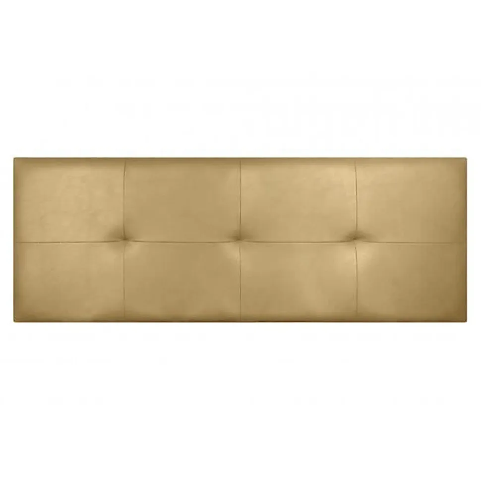 Tête de lit - Cala - Similicuir doré - 160 cm - Rembourrage en mousse HR - Fabriqué en Espagne