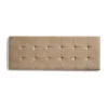 Tête de lit 160 Capitone Damier Tissu Anti-Tache 162x57x5cm Camel Clair. ECCOX