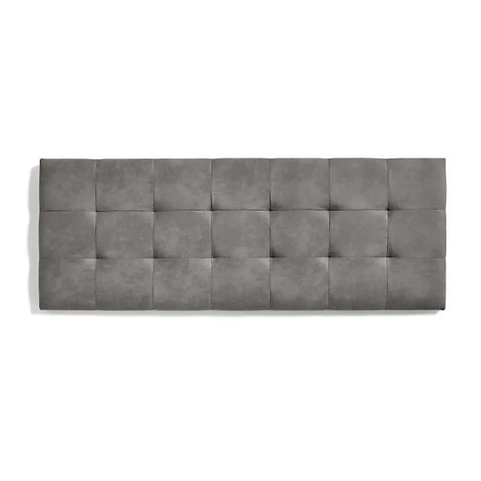 Tête de lit 105 Capitone Damier Tissu Anti-Tache 112x57x5cm Gris. ECCOX