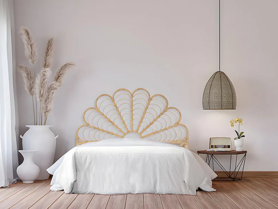 Tête de lit 160 cm - Rotin - Naturel - FLOSIA