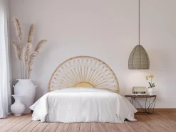 Tête de lit 160 cm - Rotin - Naturel - SOLIA