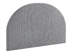 Tête de lit 140 cm - Tissu texturé - Gris - PANIOTI