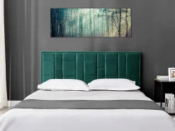 Tête de lit 140 cm - Velours - Vert - HERMINE
