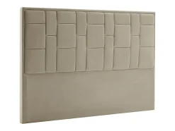 Tête de lit 140 cm - Velours - Taupe - HERMINE