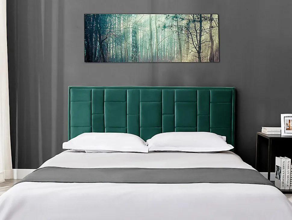 Tête de lit 180 cm - Velours - Vert - HERMINE