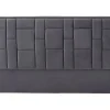 Tête de lit 140 cm - Velours - Gris foncé - HERMINE