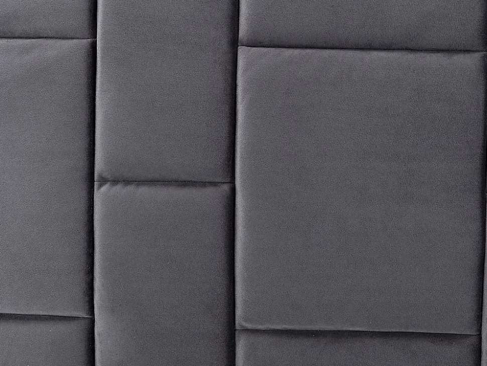 Tête de lit 140 cm - Velours - Gris foncé - HERMINE