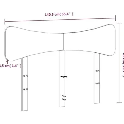 Tête de lit 135 cm bois massif de pin vidaXL