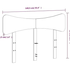 Tête de lit 135 cm bois massif de pin vidaXL