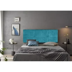 Tête de lit - Dalia - Turquoise - Tissu anti-taches Aqualine - 170 cm - Design contemporain