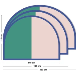 Tête de lit - Duo - intissé 225g/m² - pré-encollé - Rose - 110x180cm