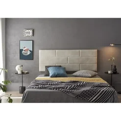 Tête de lit - ECCOX - 100 Briques - Tissu Anti-Tache - 112x57x5 cm - Design Contemporain