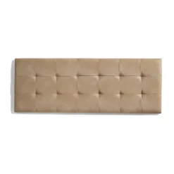 Tête de lit - ECCOX - 105 Capitone - Tissu Anti-Tache - 112x57x5cm - Camel Clair